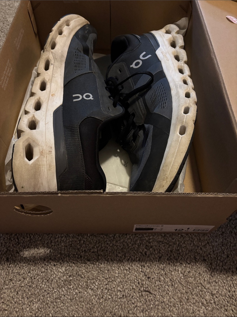 On Running Men's Black and White Cloudnova Sneakers